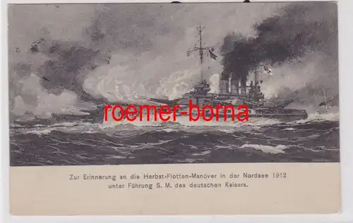 84689 Ak souvenir des manœuvres d'automne-flotting en mer du Nord 1912