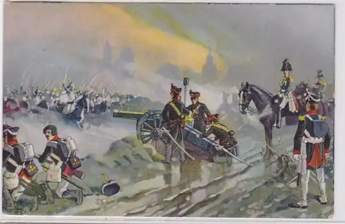 84108 Ak Befreiungskriege die Völkerschlacht 1813 Schlacht bei Wachau
