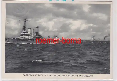 83362 Ak manœuvres de flotte dans la mer Baltique. Navires réguliers en ligne de Kielline 1940