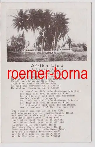 80058 Lied Ak Afrika-Lied 'Ich denk an dich' um 1940