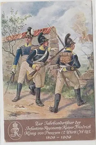 6933 Ak Infanterie Régiments L'empereur Friedrich von Prussen (7e Württ.) Nr.125