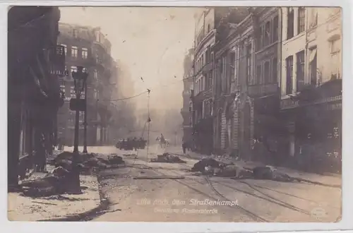 67065 Photo AK Lille après le combat de rue - Hippopotames Arabes tombés vers 1918