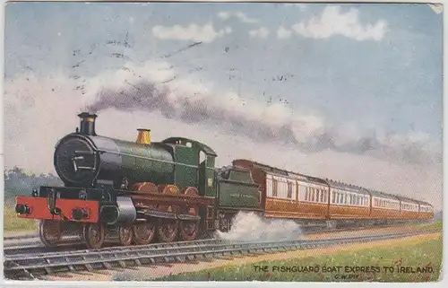 69054 Ak The Fishguard Boat Express to Ireland Locomotive à vapeur vers 1910