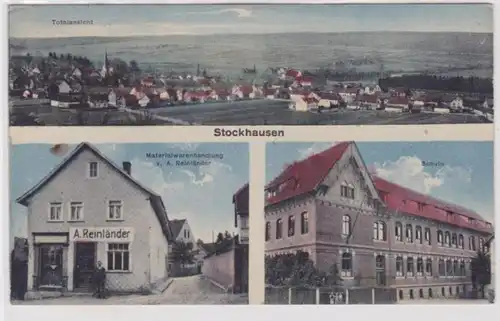 94151 Mehrbild Ak Stockhausen Materialwarenhandlung, Schule usw. 1920