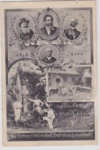 93916 Mehrbild Ak 50jähriges Jubiläum Turnerschaft Schleiz um 1910