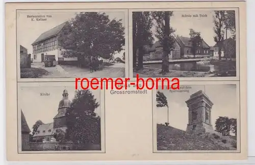84207 Mehrbild Ak Gruß aus Großromstedt Restauration, Schule usw. um 1910