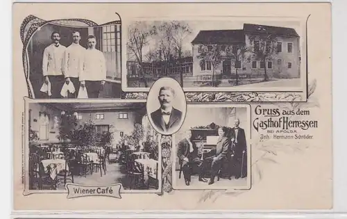80422 Mehrbild Ak Gruß aus dem Gasthof Herressen bei Apolda 1917
