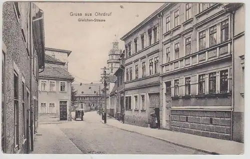 69752 Ak Gruß aus Ohrdruf Gleichen-Strasse Restaurant um 1910