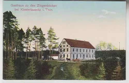 69408 Ak Gasthaus zu den Ziegenböcken bei Klosterlausnitz in Thüringen um 1910