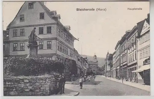 68472 Feldpost Ak Bleicherode (Harz) Hauptstrasse 1916