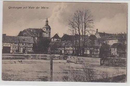 68170 Feldpost Ak Gerstungen mit Wehr der Werra 1941