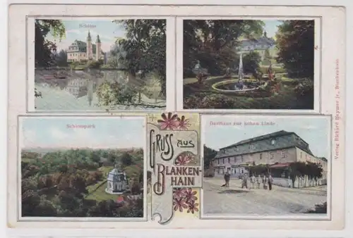 68080 Mehrbild Ak Gruss aus Blankenhain Schloss Gasthaus Schlosspark 1906