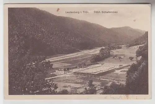 68062 Ak Leutenberg in Thüringen städtisches Schwimmbad 1928