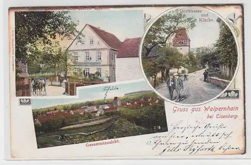 66978 Mehrbild Ak Gruss aus Walpernhain bei Eisenberg Gasthof, Dorfstrasse 1904