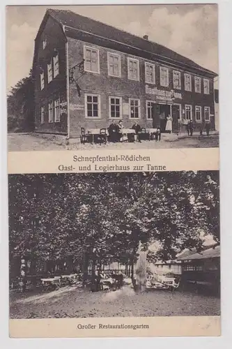 43517 Mehrbild Ak Schnepfenthal Rödichen Gast- & Logirhaus zur Tanne um 1920