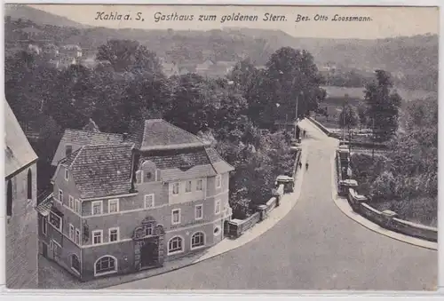 25715 Ak Kahla an der Saale Gasthaus zum goldenen Stern 1920
