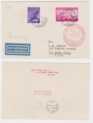 88191 ZEPPELINPOST Deutsche Luftpost Europa - Nordamerika 1936 LZ 129 Hindenburg