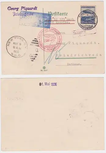 58958 ZEPPELINPOST Poste aérienne allemande Europe - Amérique du Nord 1936 LZ 129 Hindenburg