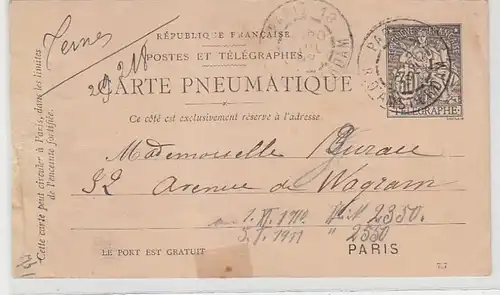 70596 seltener Ganzsache Frankreich Postes et Telegraphes 1898