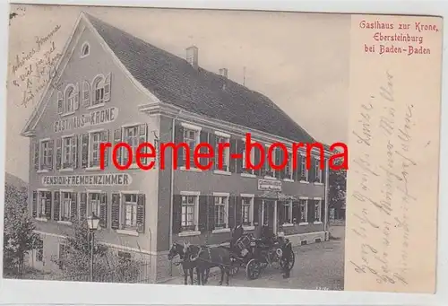 73216 Ak Ebersteinburg bei Baden-Baden Gasthaus zur Krone 1918