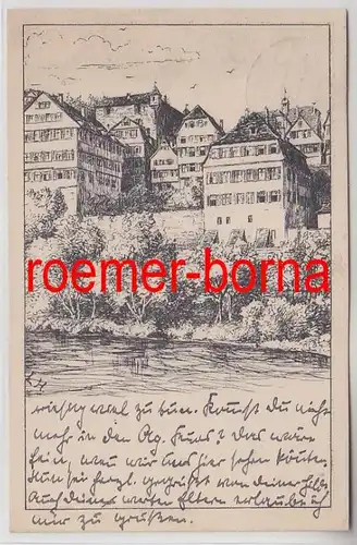 72695 Ak Tübingen Neckar Partie vers 1910