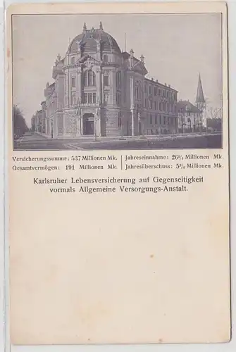 56997 Ak Gebäude der Karlsruher Lebensversicherung um 1900