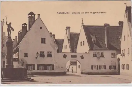 94426 Ak Augsbourg Entrée aux maisons de Fugger vers 1930