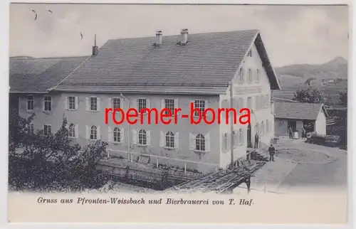 85065 Ak Gruß aus Pfronten Weissbach und Bierbrauerei von T.Haf um 1910