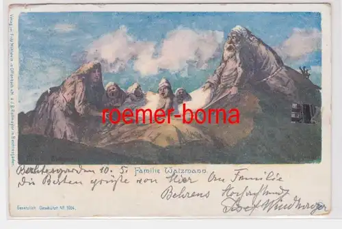 84982 Berge mit Gesichtern Ak Familie Watzmann 1903