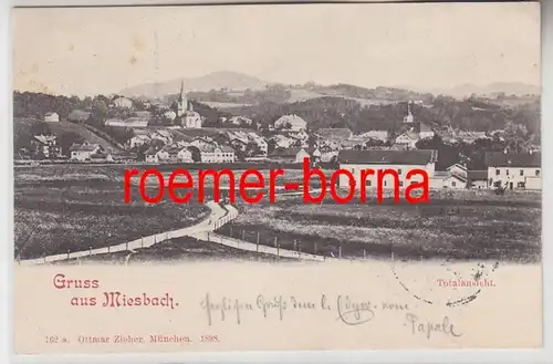 74212 Ak Gruss de Miesbach Vue totale 1898