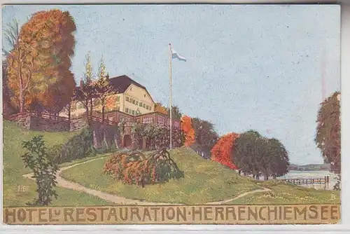69480 Ak Hommechiemsee Hôtel et restauration vers 1920