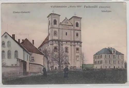 68508 Ak Sanctuaire de pèlerinage 'Maria Hilf' Fuchsmühl ((Oberpfalz) Schulhaus 1907