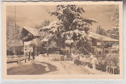 68204 Ak Gasthaus Elmau im Winter um 1930
