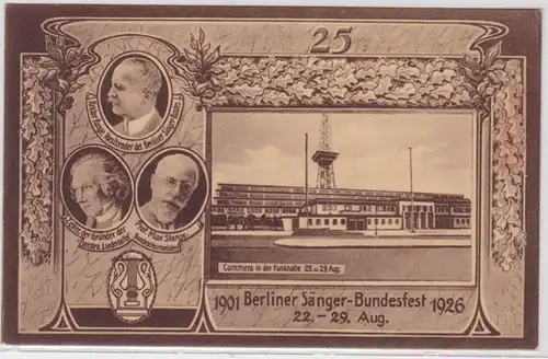 91964 Ak 25 ans Berliner Singer Bundesfest 1901-1926
