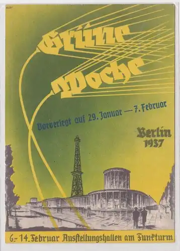 89996 Ak Berlin 'Week green 1937 Salles d'exposition sur la Tour Funk
