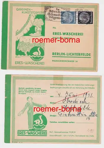 86147 Carte postale Fa. UCES-Wäscherei R. Schenk Berlin-Lichterfelde 1941