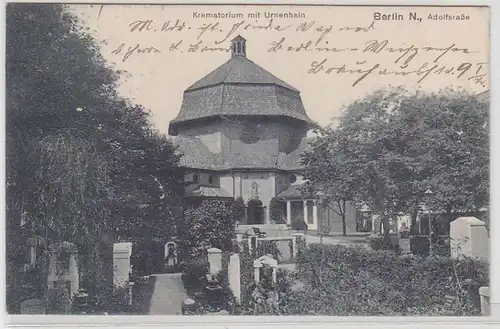 68597 Ak Berlin Adolfstrasse Krematorium avec Urnenhain 1915