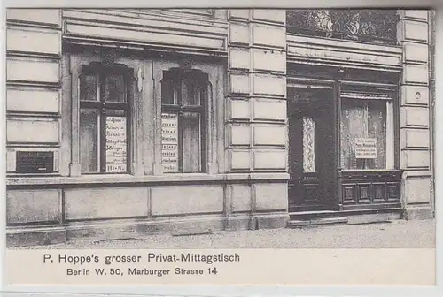 67815 Ak P. Hoppe's grosser Privat-Mittagstisch Berlin Marburger Str. 14 um 1910