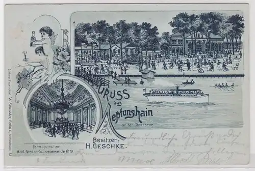 67503 Salutation en Ak de Neptunshain à la Haute-Spree 1901