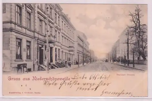 33175 ak Gruß aus Niederschöneweide Berliner Strasse 1903