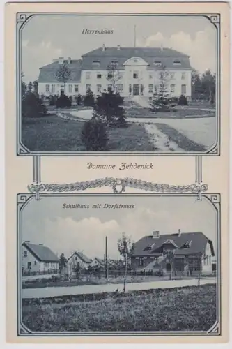 94040 Multiages Ak Domaine Zehdenick Schulhaus avec la rue du village, manoir 1909