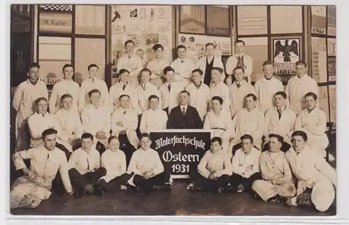 93825 Photo Ak Neuruppin école de peinture Pâques 1931