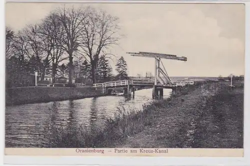84857 Ak Oranienburg Partie am Kreuz Kanal 1903