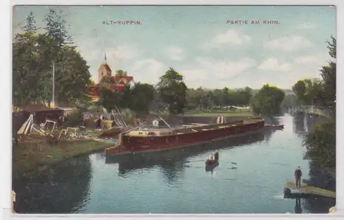 82407 Ak Altruppin Partie am Rhin 1910