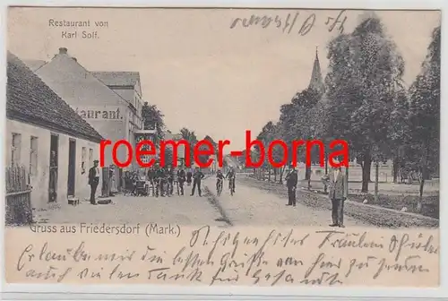 75026 Ak Salutation de Friedersdorf (Mark) Restaurant de Karl Solf 1905