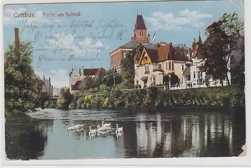 69825 Feldpost Ak Cottbus Partie au château 1916