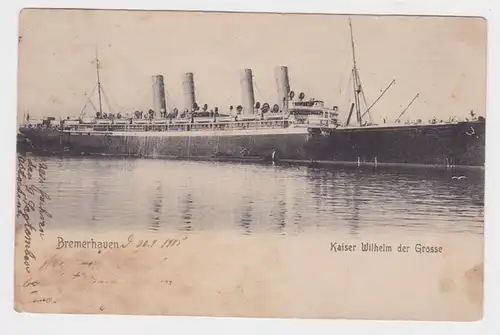 93686 Ak Bremerhaven - Passerelle de l'empereur Guillaume le Grand 1905