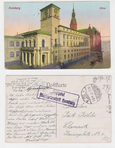 91931 Poste de terrain Hôpital Marinel AK Hamburg Bourse 1917