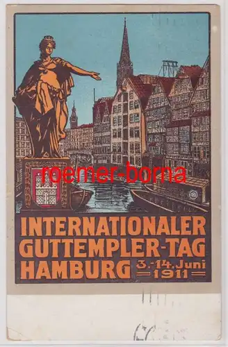 84988 Künstler Ak Internationaler Guttempler-Tag Hamburg 3.-14. Juni 1911