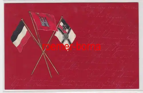 84925 drapeaux de fer Ak Hambourg 1901